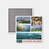 ZSB004 SOLOMON-EILANDEN, Oceanië, Fridge Magneet (Voorkant / Achterkant)