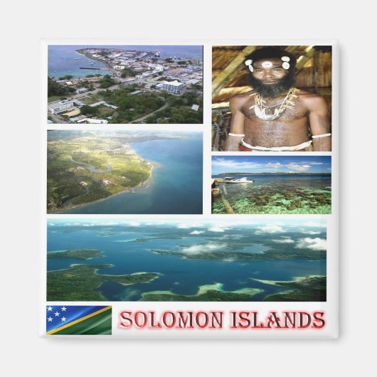 ZSB004 SOLOMON-EILANDEN, Oceanië, Fridge Magneet (Voorkant)