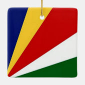 zSC001 SEYCHELLEN, Vlag, Afrika, Keramisch Ornament (Achterkant)