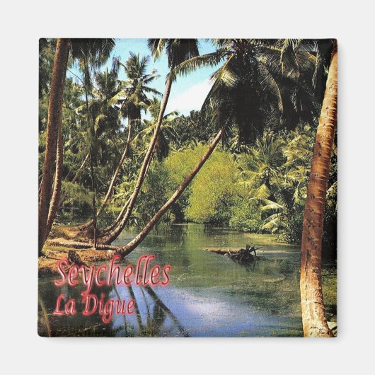 zSC005 SEYCHELLES, La Digue, Afrika, Fridge Magneet (Voorkant)