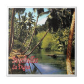 zSC005 SEYCHELLES, La Digue, Afrika, Tegeltje (Voorkant)