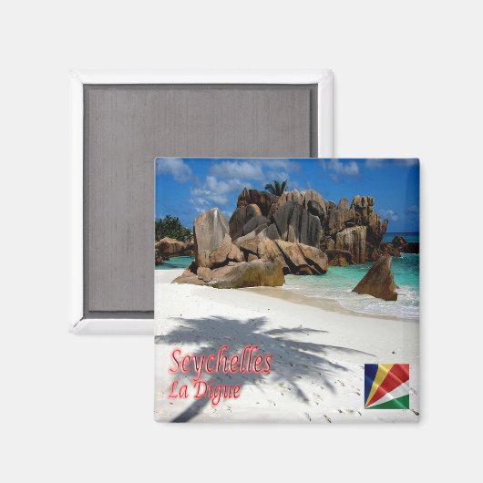 zSC006 SEYCHELLES, La Digue, Afrika, Fridge Magneet (Voorkant / Achterkant)