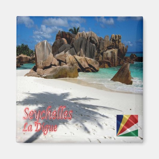 zSC006 SEYCHELLES, La Digue, Afrika, Fridge Magneet (Voorkant)
