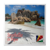 zSC006 SEYCHELLES, La Digue, Afrika, Tegeltje (Voorkant)