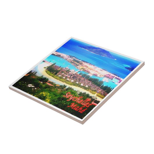 zSC008 MAHE", Seychellen, Afrika, Tegeltje (Zijkant)