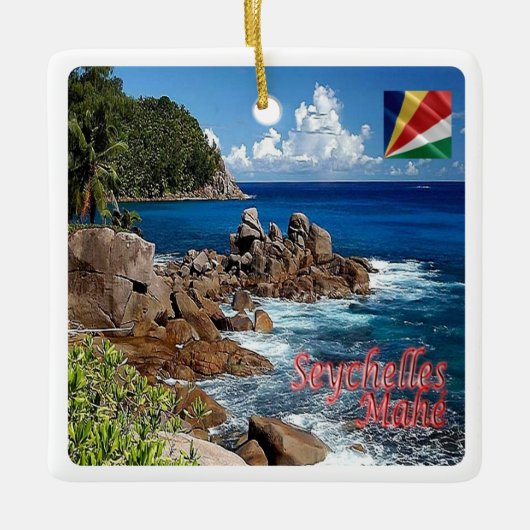 zSC011 MAHE', Seychellen, Afrika, Keramisch Ornament (Voorkant)