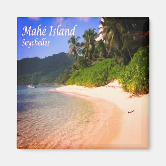 zSC014 SEYCHELLES, Panorama Beach, Afrika, Fridge Magneet (Voorkant)