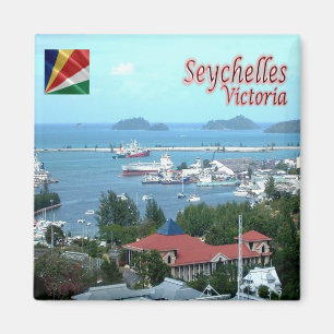 zSC018 VICTORIA, Port, Seychellen, Afrika, Fridge Magneet