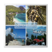 ZSC025 SEYCHELLEN, Mozaïek, Afrika, Tegeltje (Voorkant)