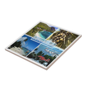 ZSC025 SEYCHELLEN, Mozaïek, Afrika, Tegeltje