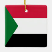 zSD001 SOEDAN, Vlag, Afrika, Keramisch Ornament (Voorkant)