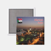 zSD006 JEBEL BARKAL van Night, Sudan, Afrika, Frid Magneet (Voorkant / Achterkant)