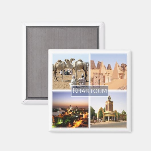 zSD009 KHARTOUM, Soedan, mozaïek, Afrika, Fridge Magneet (Voorkant / Achterkant)