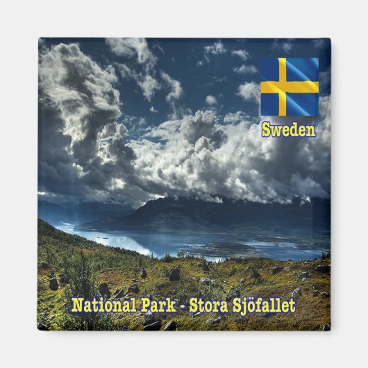 zSE005 STORA SJÖFALLET Nationaal Park Zweden Fridg Magneet (Voorkant)