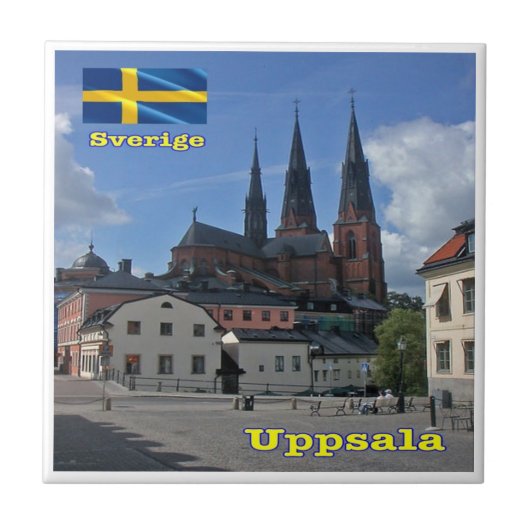 zSE007 UPPSALA, Zweden, Europa, Tegeltje (Voorkant)