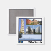 zSE011 MALMÖ, Zweden, Europa, Fridge Magneet (Voorkant / Achterkant)