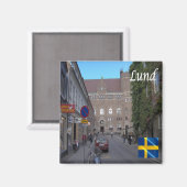 zSE012 LUND, Zweden, Europa, Fridge Magneet (Voorkant / Achterkant)