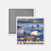 zSE021 STOCKHOLM "IK HOEF". Zweden, Europa, Fridge Magneet (Voorkant / Achterkant)