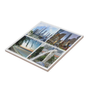 zSG005 SINGAPORE per dag LION CITY, Azië, Tegeltje