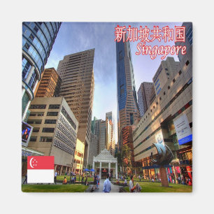 zSG012 SINGAPORE Raffles Place LION CITY, Fridge Magneet