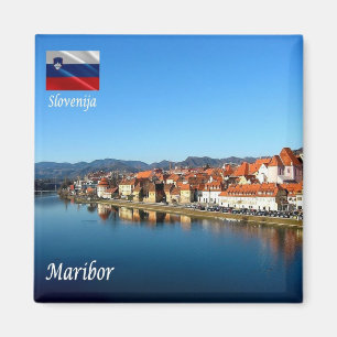 zSI013 DRAVA IN MARIBOR, Slovenië, Europa, Fridge Magneet