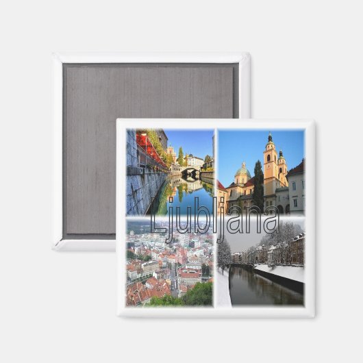 zSI016 LJUBLJANA, Slovenië, Europa, Fridge Magnet (Voorkant / Achterkant)