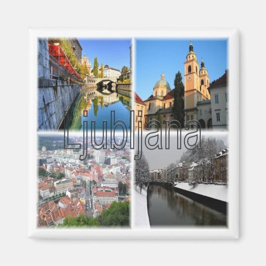 zSI016 LJUBLJANA, Slovenië, Europa, Fridge Magnet (Voorkant)