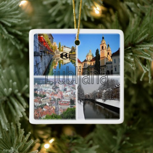 zSI016 LJUBLJANA, Slovenië, Europa, Keramisch Ornament (Boom)