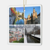 zSI016 LJUBLJANA, Slovenië, Europa, Keramisch Ornament (Links)