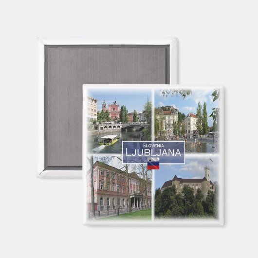 zSI017 LJUBLJANA, Slovenië, Europa, Fridge Magnet (Voorkant / Achterkant)