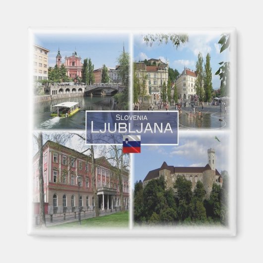 zSI017 LJUBLJANA, Slovenië, Europa, Fridge Magnet (Voorkant)