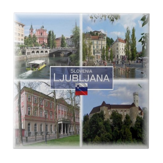 zSI017 LJUBLJANA, Slovenië, Europa, Tegeltje (Voorkant)