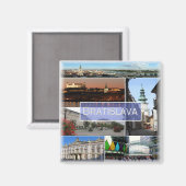 zSK004 BRATISLAVA, Slowakije, Europa, Fridge Magneet (Voorkant / Achterkant)