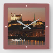 zSK005 BRATISLAVA, Slowakije, Europa, Vierkante Klok (Voorkant)