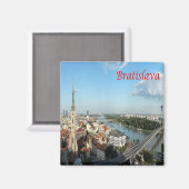 zSK006 BRATISLAVA, DANUBE, SlovakiaEurope, Fridge Magneet (Voorkant / Achterkant)