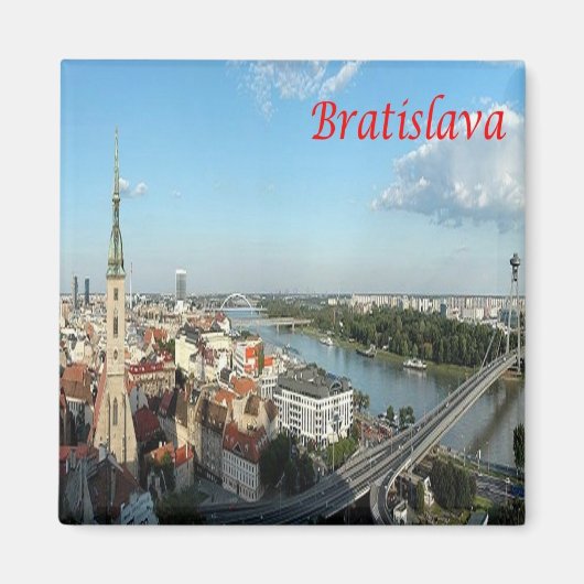 zSK006 BRATISLAVA, DANUBE, SlovakiaEurope, Fridge Magneet (Voorkant)