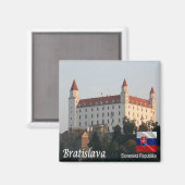 zSK007 BRATISLAVA CASTLE, Slowakije Europe, Fridge Magneet (Voorkant / Achterkant)
