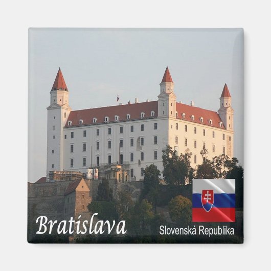 zSK007 BRATISLAVA CASTLE, Slowakije Europe, Fridge Magneet (Voorkant)