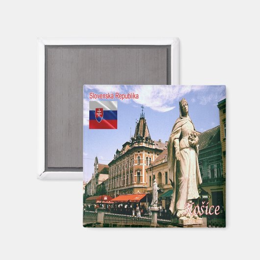 zSK011 KOŠICE, Slowakije, Europa, Fridge Magneet (Voorkant / Achterkant)