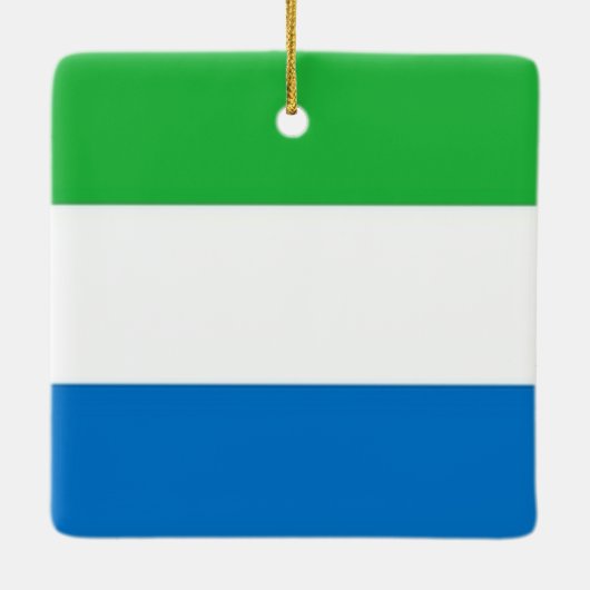 zSL001 SIERRA LEONE Vlag, Afrika, Keramisch Ornament (Achterkant)