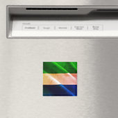 zSL002 SIERRA LEONE, Waving Flag, Afrika, Fridge Magneet (Insitu (Vaatwasser))
