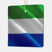 zSL002 SIERRA LEONE, Waving Flag, Afrika, Keramisch Ornament (Links)