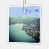 zSL004 FREETOWN, Panorama, Sierra Leone, Keramisch Ornament (Links)