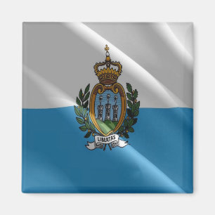 zSM002 SAN MARINO waving FLAG, Europa, Fridge Magneet