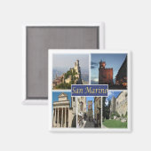 zSM003 SAN MARINO, Europa, Fridge Magneet (Voorkant / Achterkant)