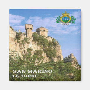 zSM006 DE TWEE TOWERS, San Marino, Europa, Fridge Magneet