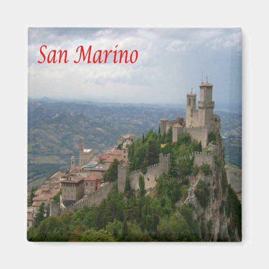 zSM007 MONTE TITANO panorama, San Marino, Fridge Magneet (Voorkant)