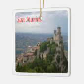 zSM007 MONTE TITANO panorama, San Marino, Keramisch Ornament (Links)