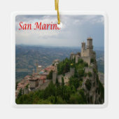 zSM007 MONTE TITANO panorama, San Marino, Keramisch Ornament (Voorkant)