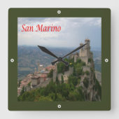 zSM007 MONTE TITANO panorama, San Marino, Vierkante Klok (Voorkant)